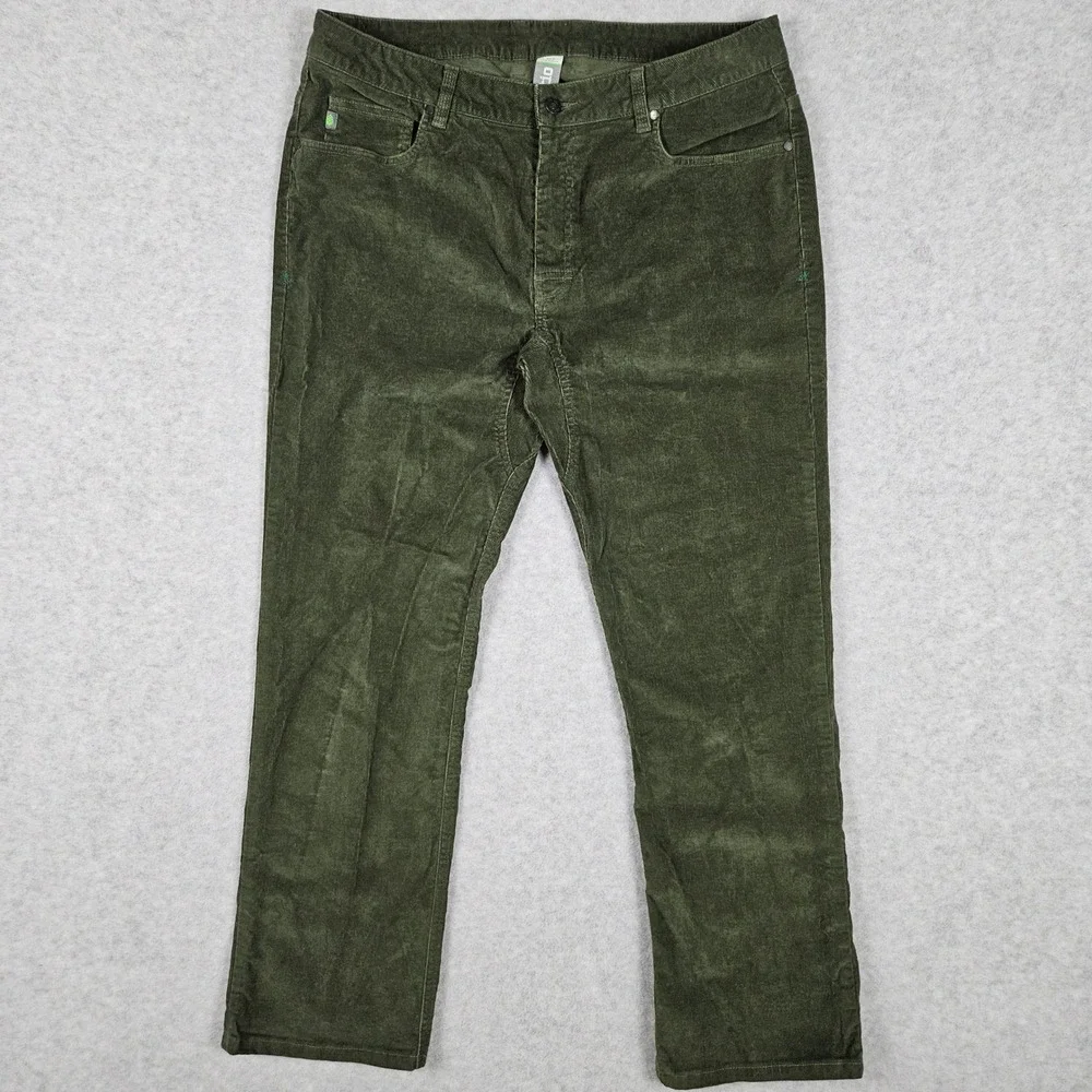 Stio (Men's 36S) Green Corduroy Rivet Pants Outdoor Hiking Casual Organic Cotton